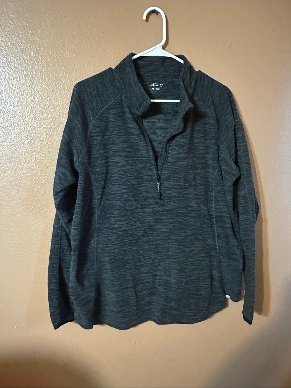 ibex Men's Charcoal Heather Quarter-Zip Sweater
